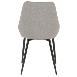 Chaise salle à manger en tissu gris clair - Ben