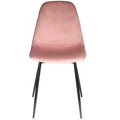 Chaise salle à manger en velours cotelé rose - Julia