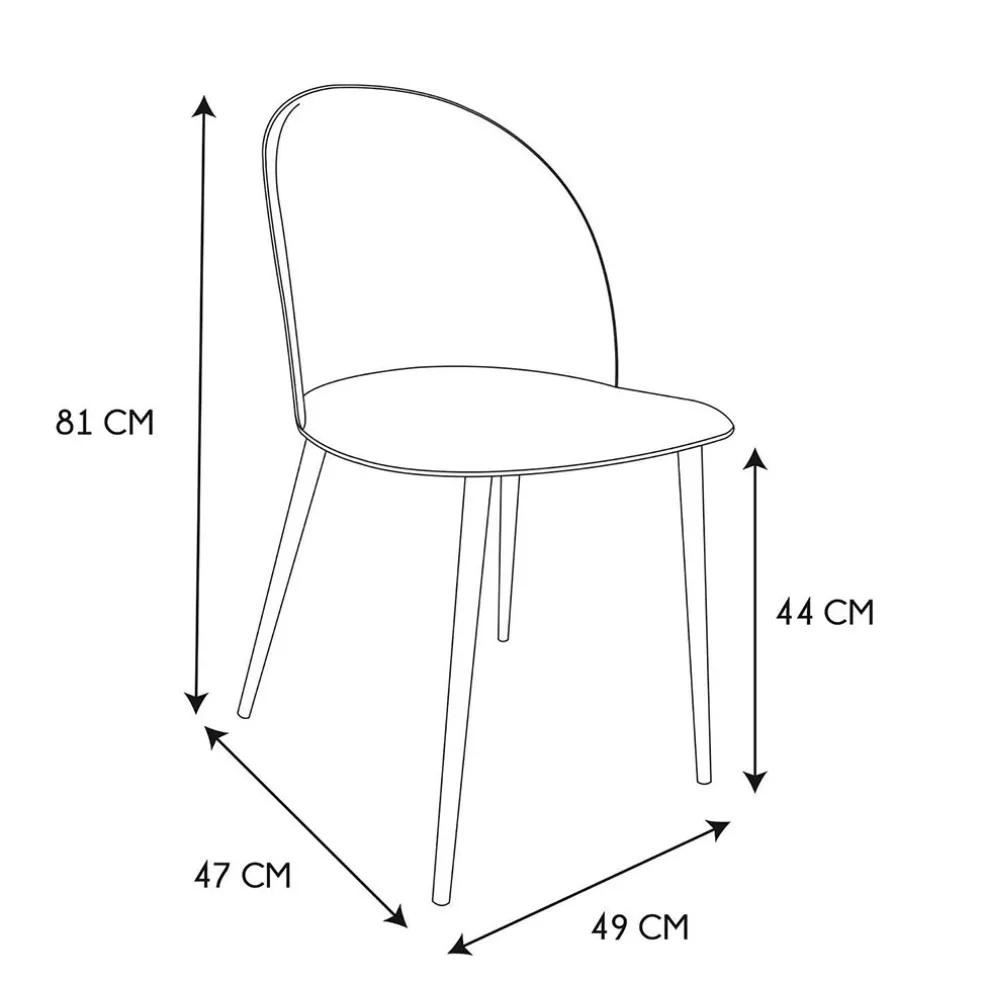 Chaise salle à manger scandinave blanc - Bergen
