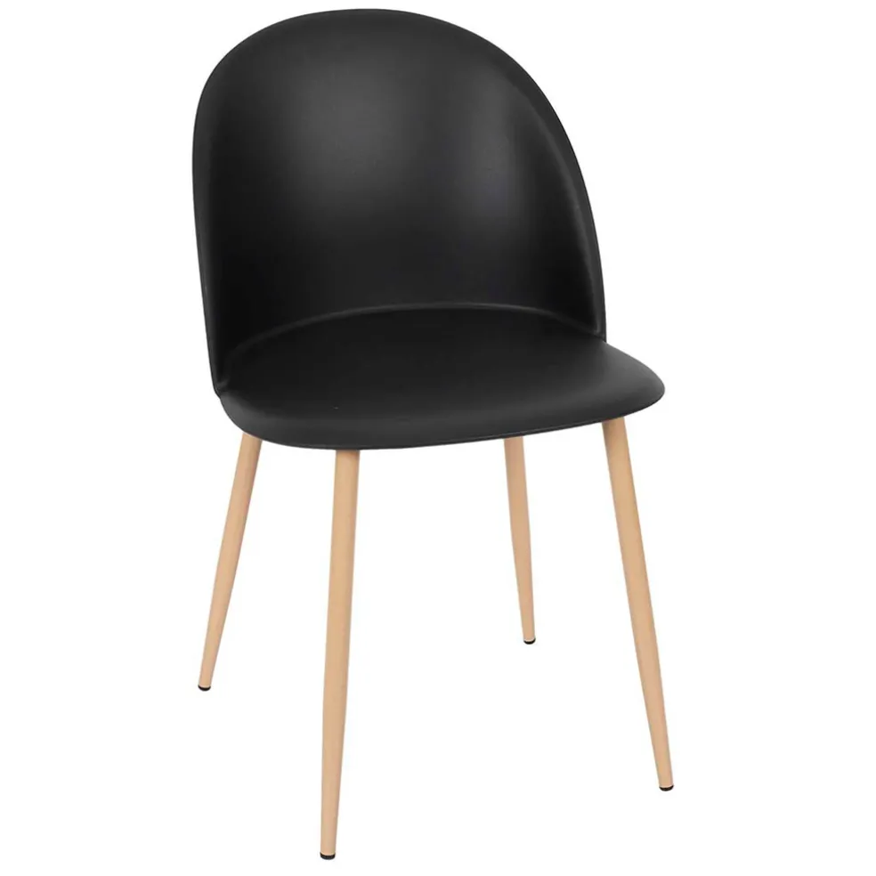Chaise salle à manger scandinave noir - Bergen
