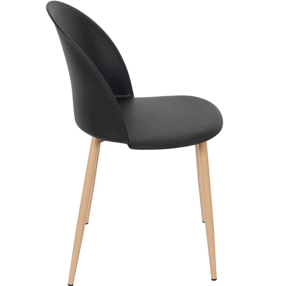 Chaise salle à manger scandinave noir - Bergen