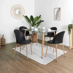 Chaise salle à manger scandinave noir - Bergen