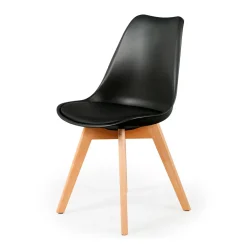 Chaise salle à manger scandinave noir - Samantha