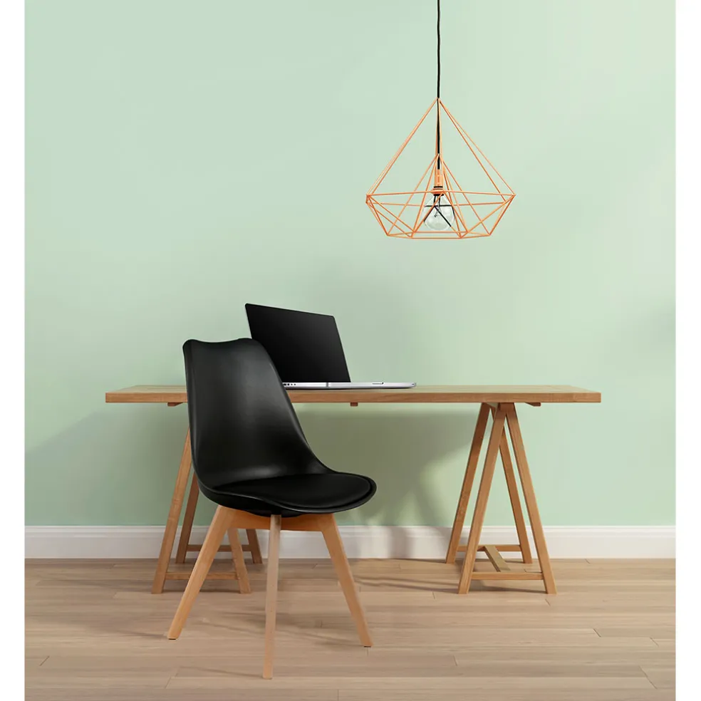 Chaise salle à manger scandinave noir - Samantha