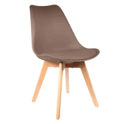Chaise salle à manger scandinave taupe - Samantha