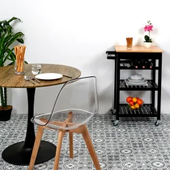 Chaise salle à manger scandinave transparente