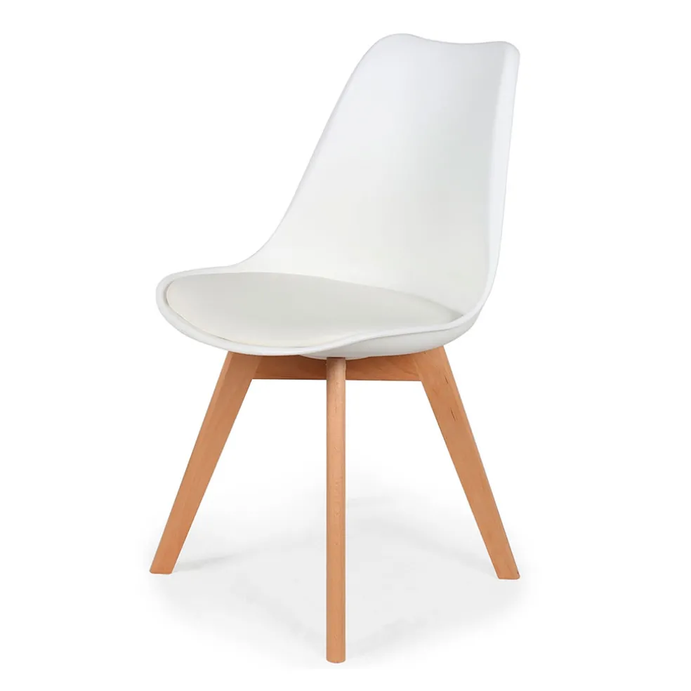 Chaise salle à manger scandinave blanc - Samantha