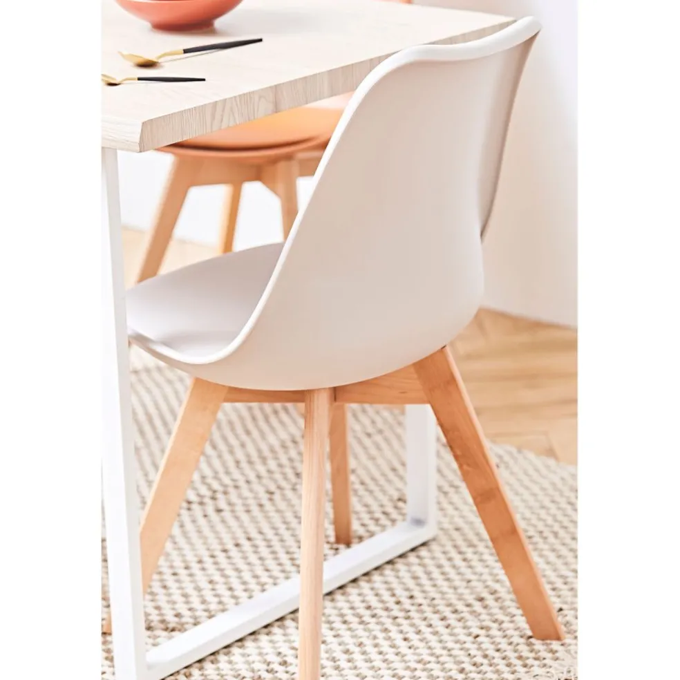 Chaise salle à manger scandinave blanc - Samantha