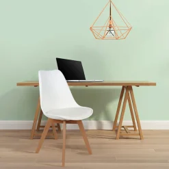 Chaise salle à manger scandinave blanc - Samantha