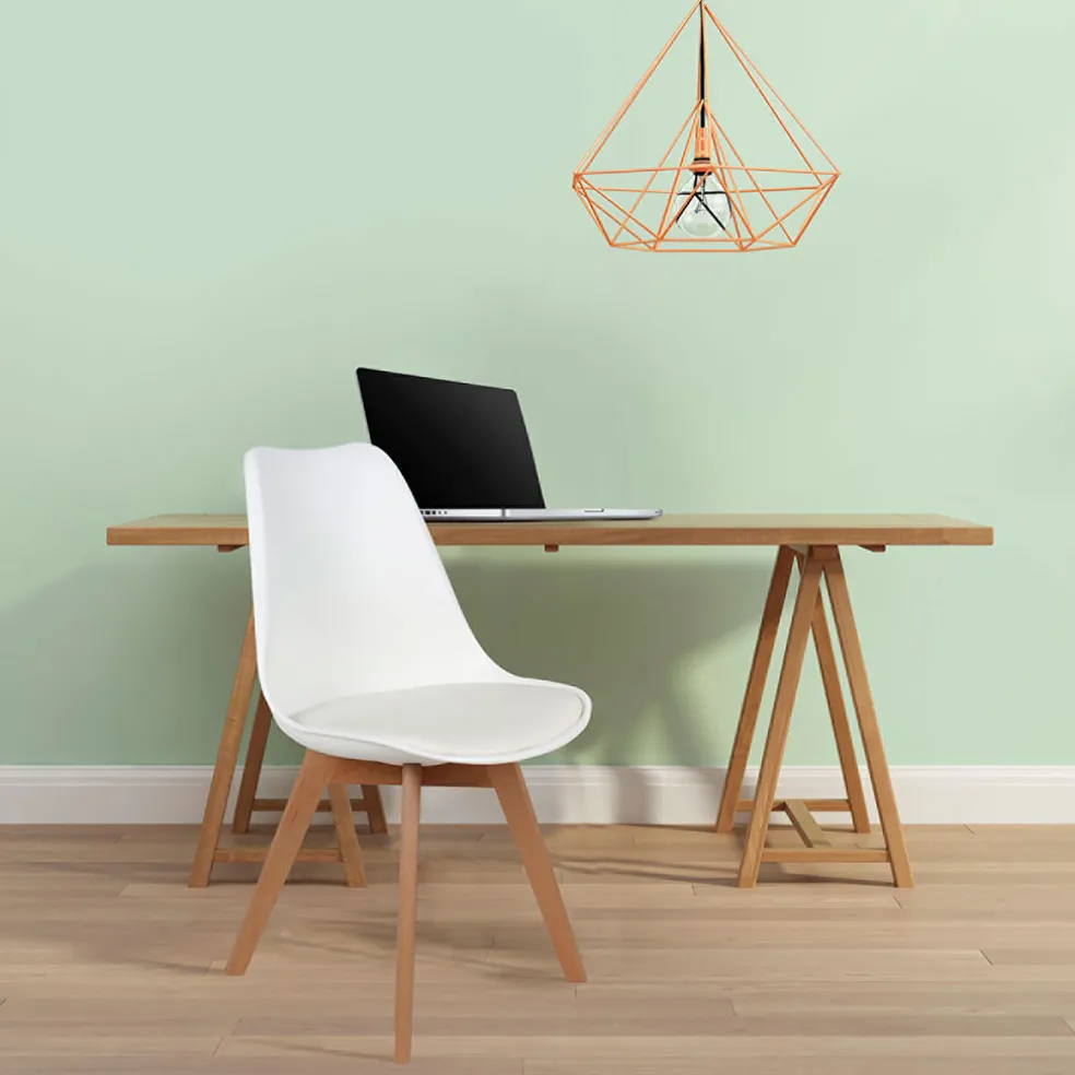 Chaise salle à manger scandinave blanc - Samantha