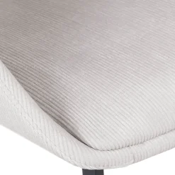 Chaise salle à manger velours côtelé écru - Alma