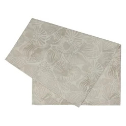 Chemin de table en coton sable 160x50cm - Coquillage