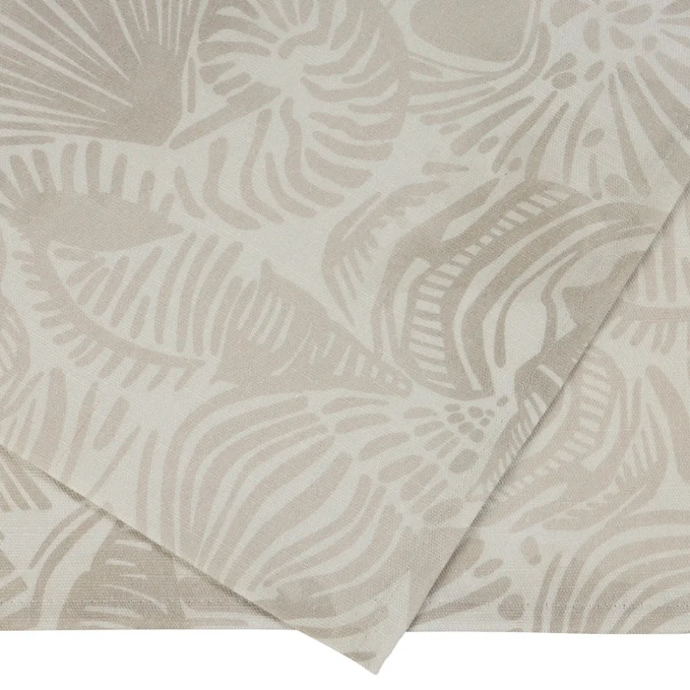 Chemin de table en coton sable 160x50cm - Coquillage