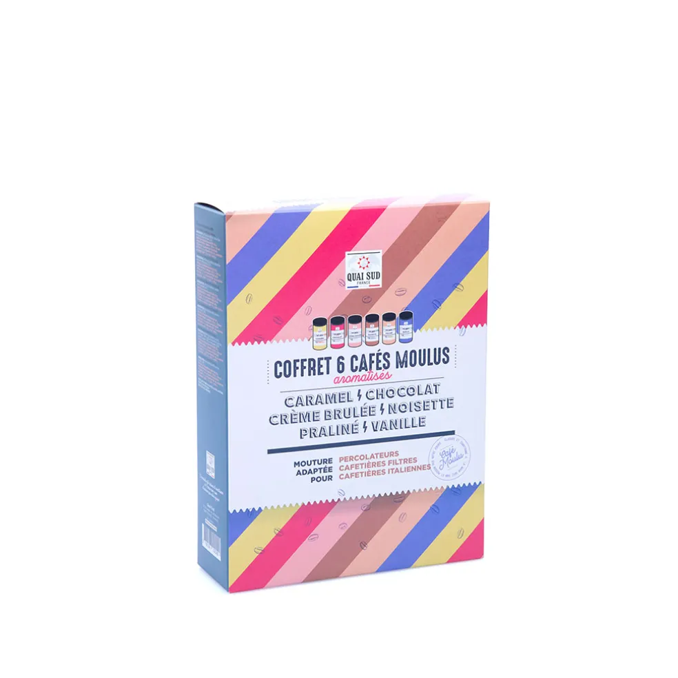 Coffret 6 cafés aromatisés moulus - 6 recettes en boîte xs