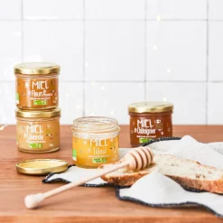 Coffret 4 miels d'origine bio et français