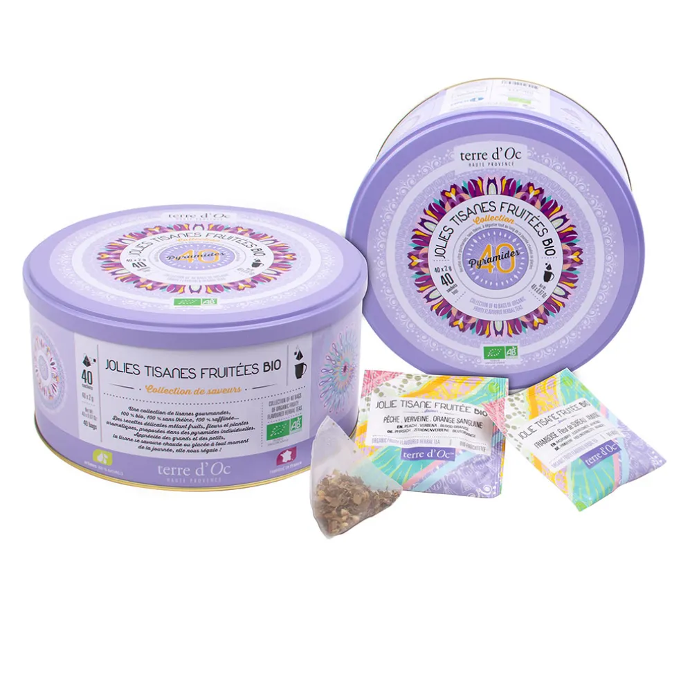 Coffret 40 mousselines mes jolies tisanes bio