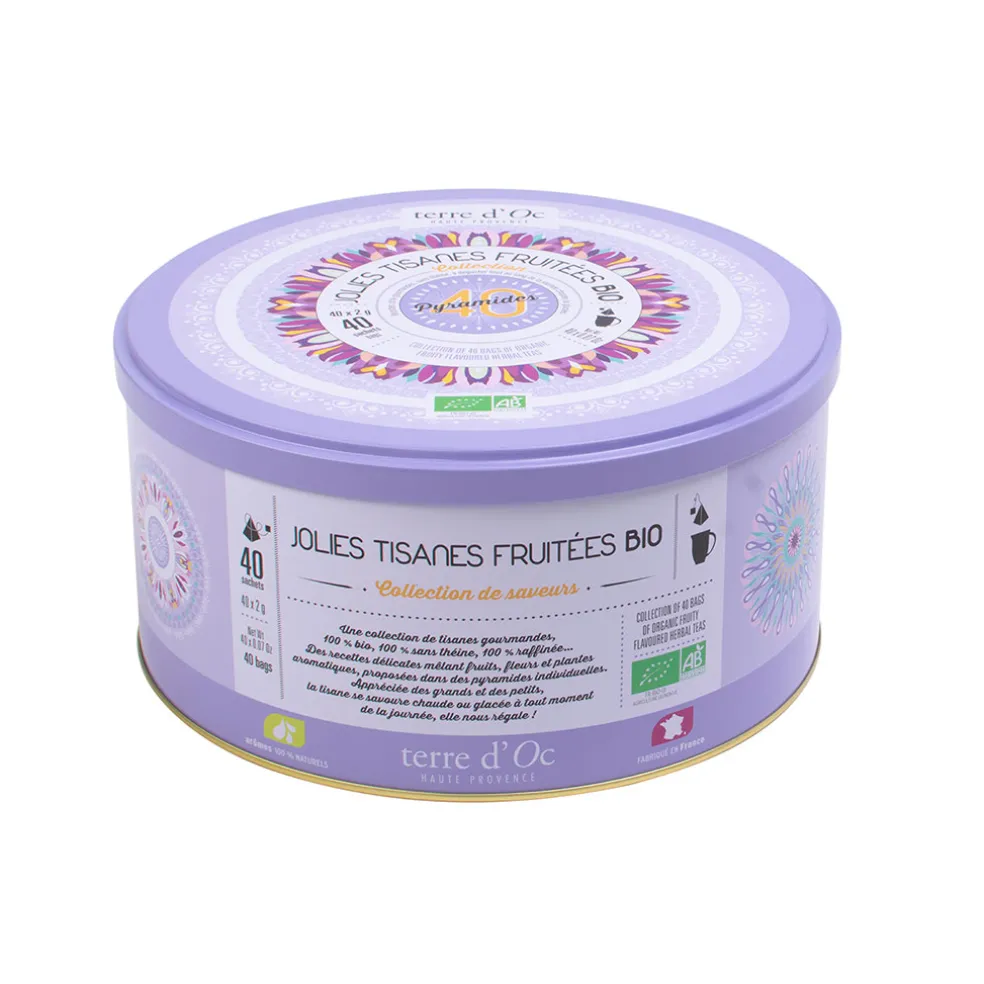 Coffret 40 mousselines mes jolies tisanes bio