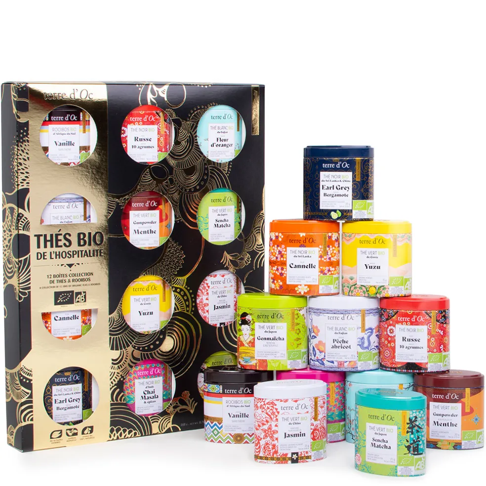 Coffret 12 thés bio