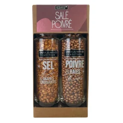 Coffret de 2 moulins Sel et Poivre doré