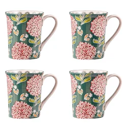 Coffret de 4 mugs en grès multicolores 30cl - Cottage