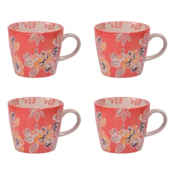 Coffret de 4 tasses en grès rouge 36cl - Ava