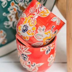 Coffret de 4 tasses en grès rouge 15cl - Ava