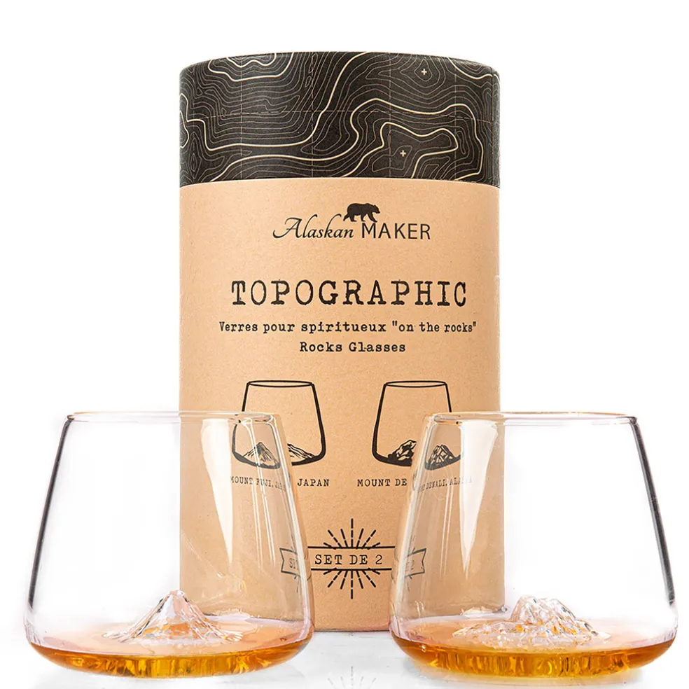 Coffret de 2 verres Denali et Fuji - Topographic
