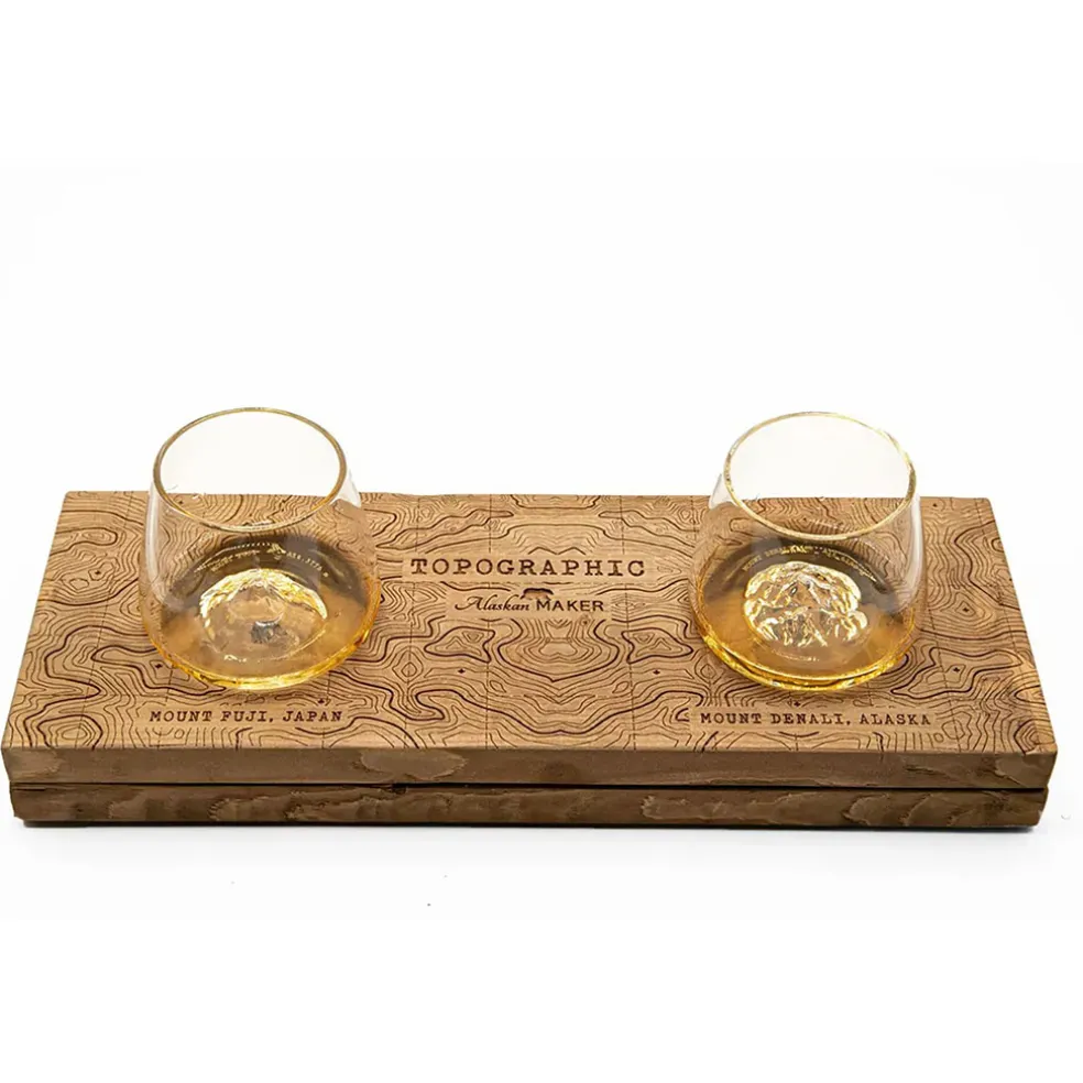 Coffret de 2 verres Denali et Fuji - Topographic