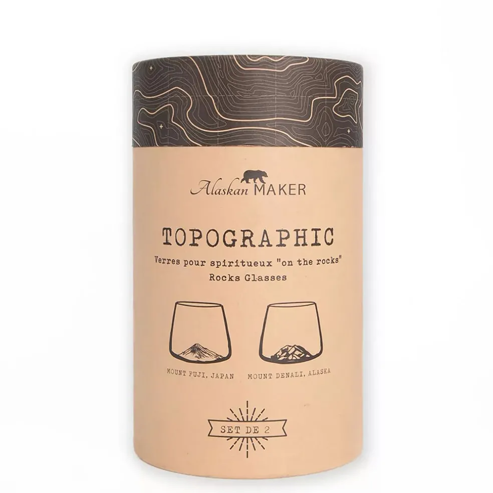 Coffret de 2 verres Denali et Fuji - Topographic