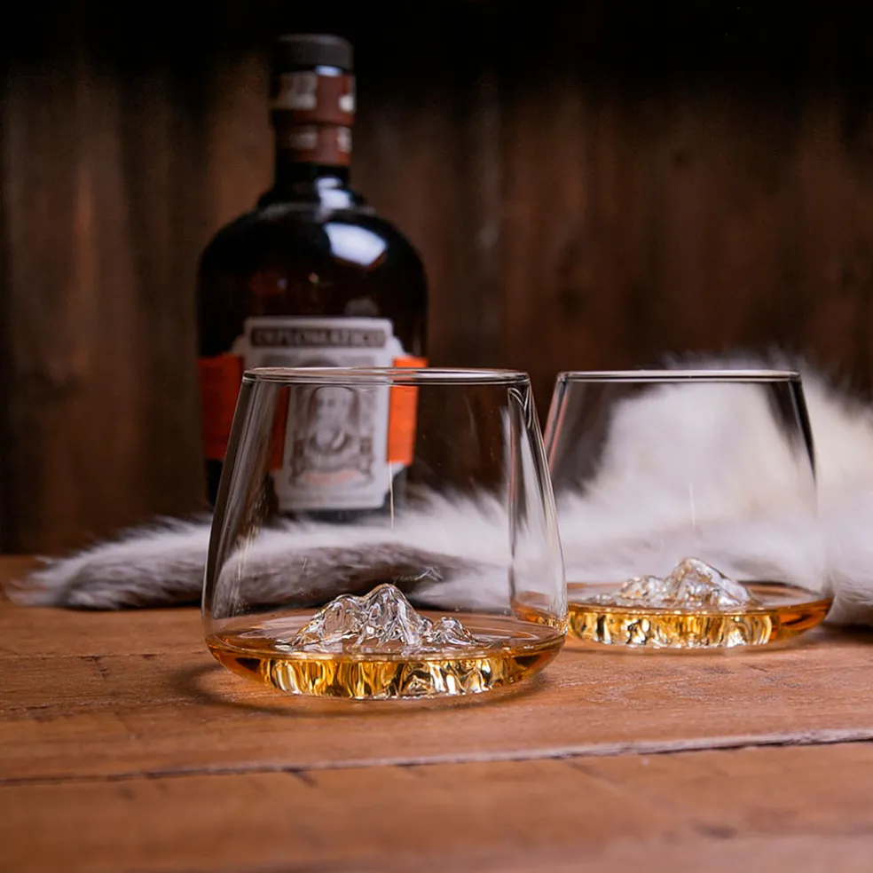 Coffret de 2 verres Mont Blanc et Everest - Topographic