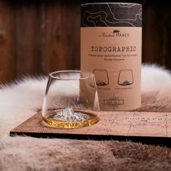 Coffret de 2 verres Mont Blanc et Everest - Topographic