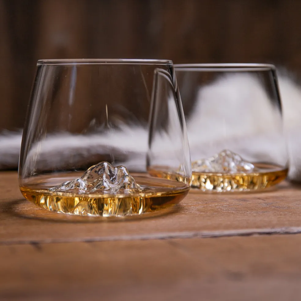 Coffret de 2 verres Mont Blanc et Everest - Topographic