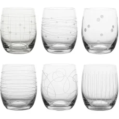 Coffret de 6 verres transparent 30cl - Graphik