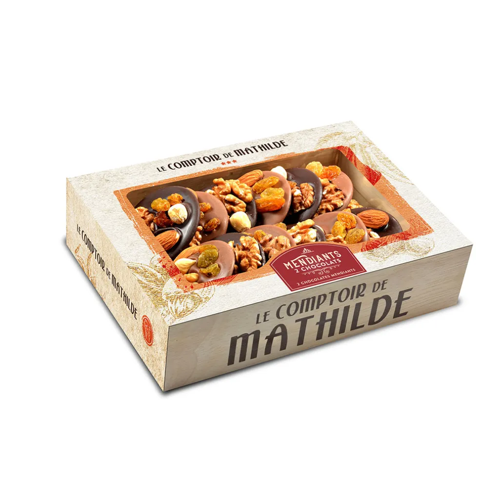 Coffret mendiants 2 chocolats 200g