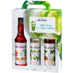 Coffret monin cocktails virgin mojito, rhum, orange spritz - 3x25cl