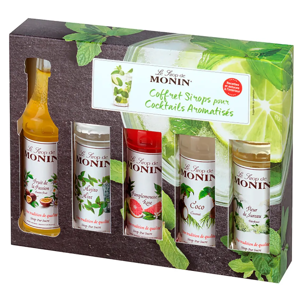 Coffret Monin mini cocktails - 5 mignonnettes de 5cl