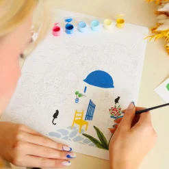 Coffret peinture au numéro Santorini