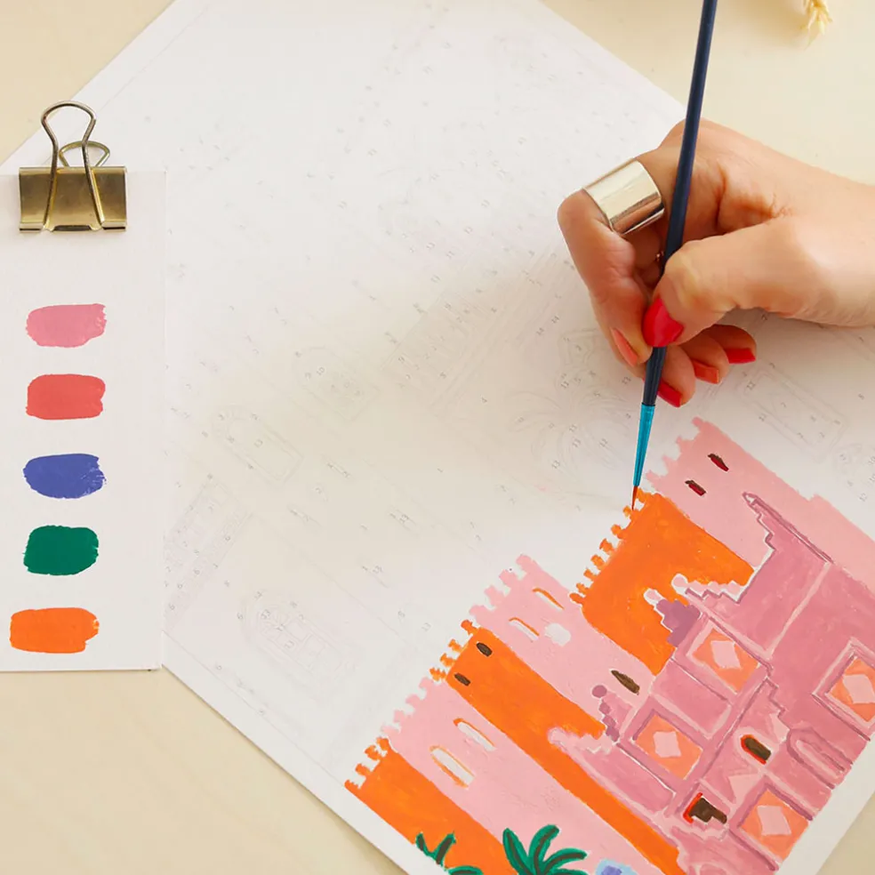 Coffret peinture au numéro Sunset in morocco