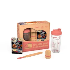 Coffret shaker tampon huileur et spatule crêpe - Guimauve
