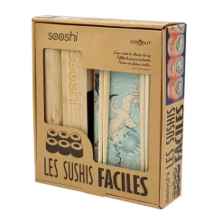 Coffret sushi avec baguettes et livre - Sooshi