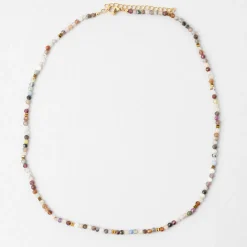 Collier en acier inoxydable multicolore l40cm