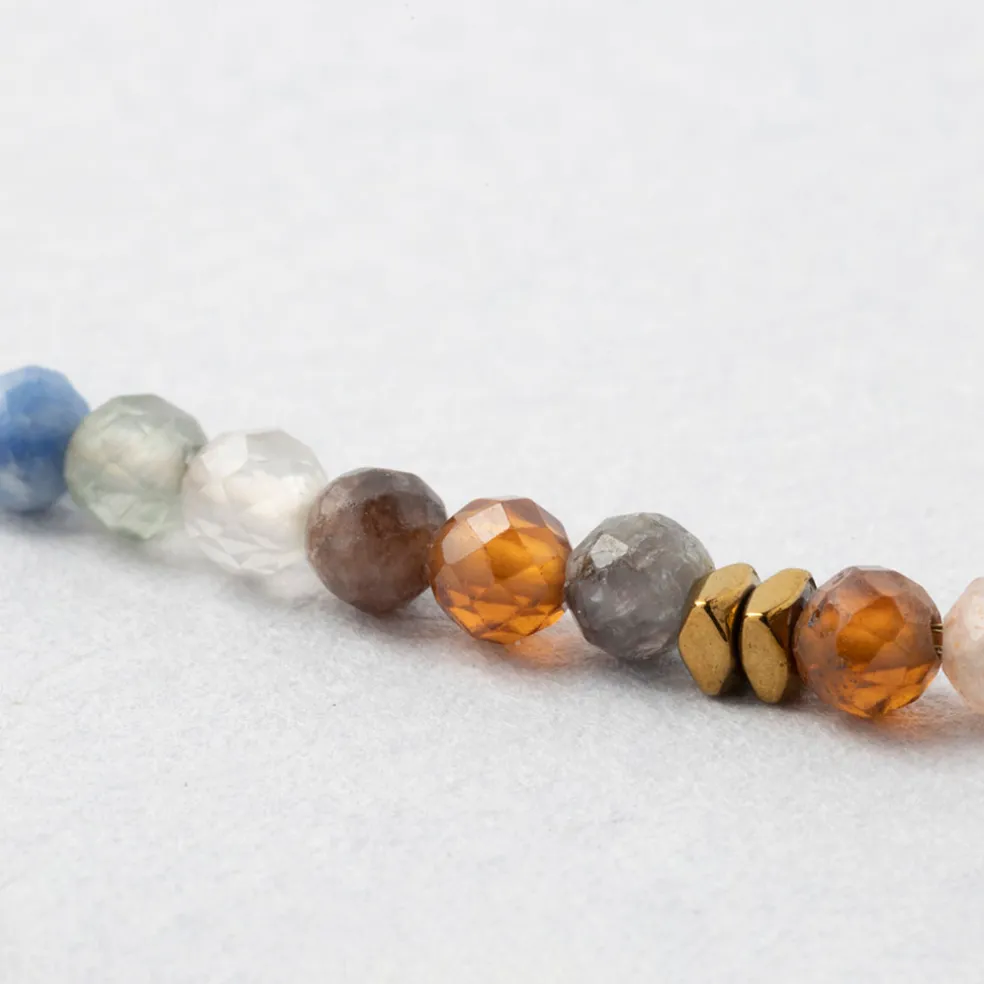 Collier en acier inoxydable multicolore l40cm