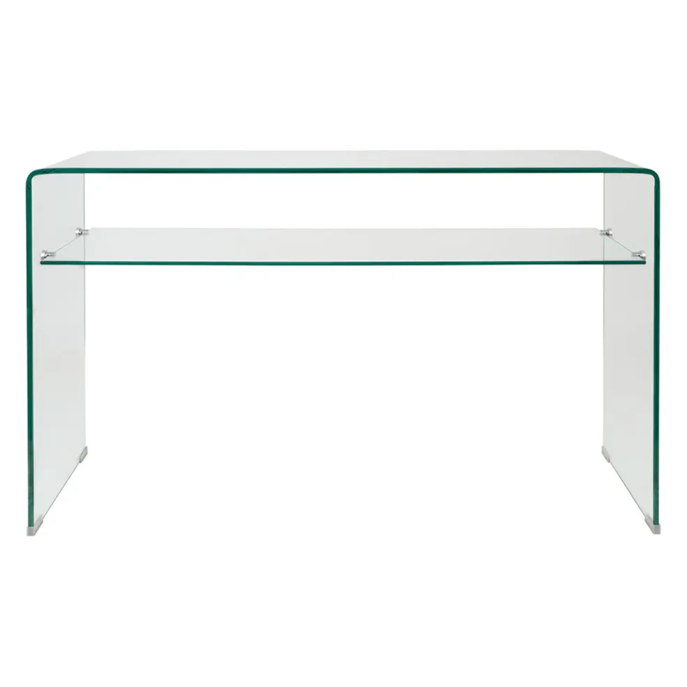 Console 1 étagère en verre trempé - Adela