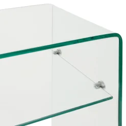 Console 1 étagère en verre trempé - Adela