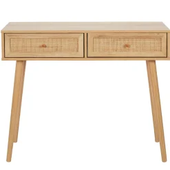Console 2 tiroirs en bois naturel - Baia