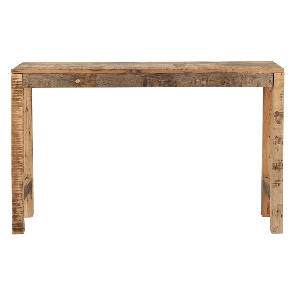 Console en bois en manguier et acacia recyclés 120x33cm - campagne naturel