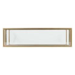Console en fer et verre doré 120x33xh80.5cm - Eluminea