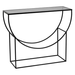 Console en verre et fer noir - Lernet