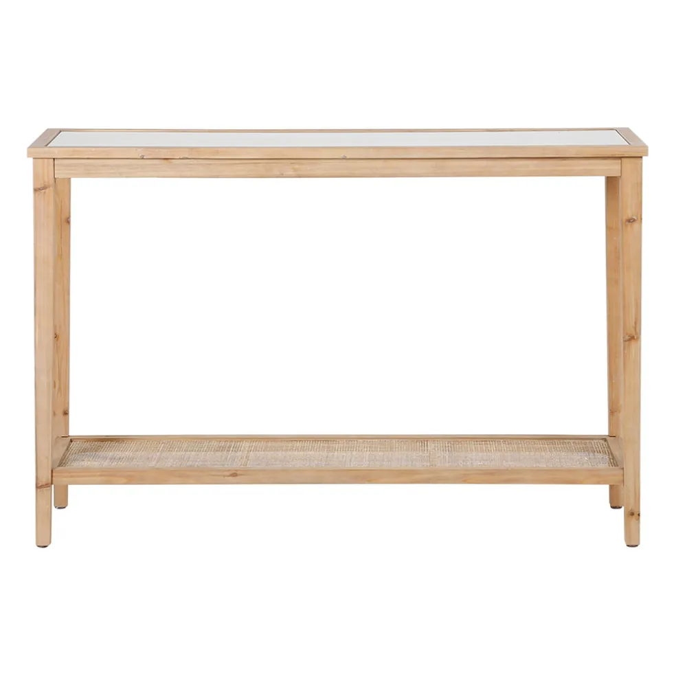 Console naturel foncé 120x36xh80cm en bois de sapin - Firmin