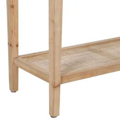 Console naturel foncé 120x36xh80cm en bois de sapin - Firmin